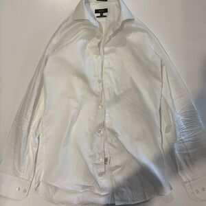 100% Cotton Men’s Collared White Shirt